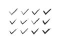 ÃÂ¡heck mark drawn with a brush icon. Paint positive choice symbol. Sign freehand ok vector